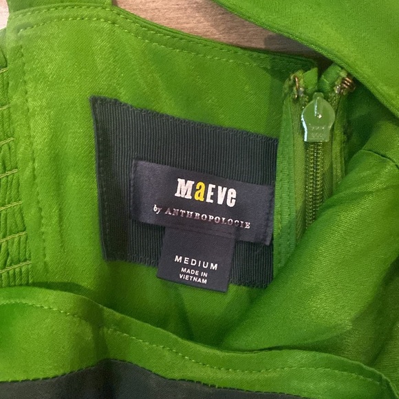 Anthropologie Maeve The Jocelyn Sleeveless Slip Midi Dress Green Viscose Medium - Picture 5 of 7